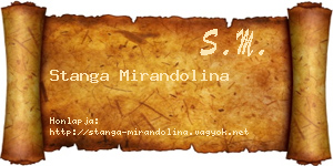 Stanga Mirandolina névjegykártya